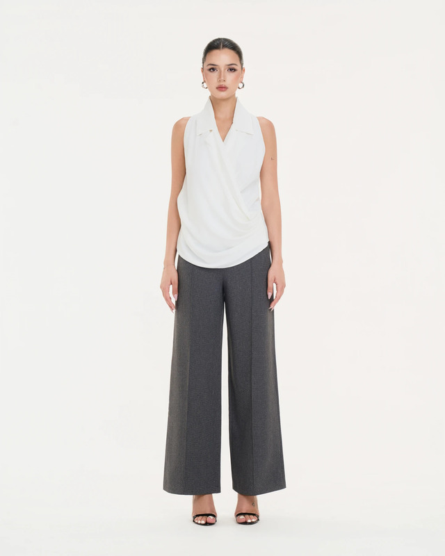 Blouse and wide leg trousers set