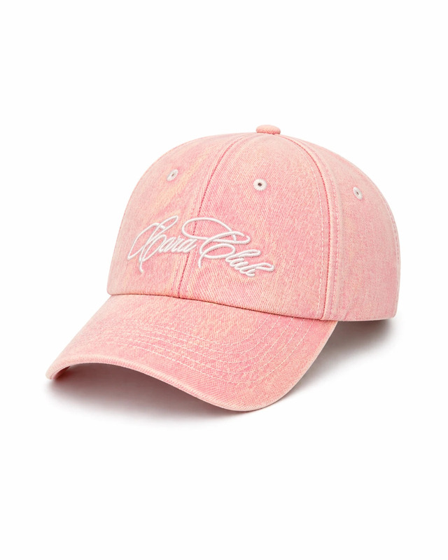 Washed denim baseball cap