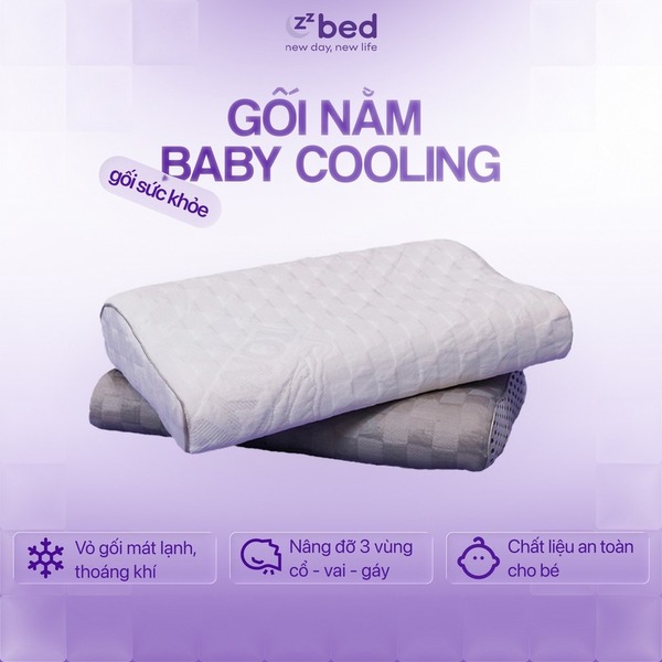 Zzbed memory foam baby cooling pillow