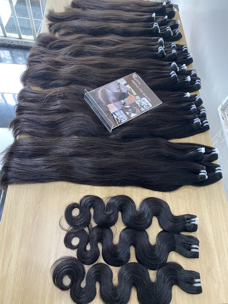 Raw and virgin human hair extensions