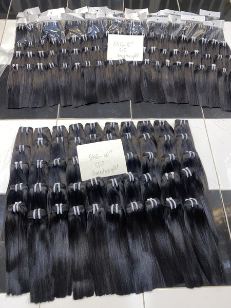 Raw and virgin human hair extensions