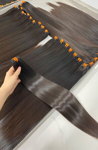 Raw and virgin human hair extensions