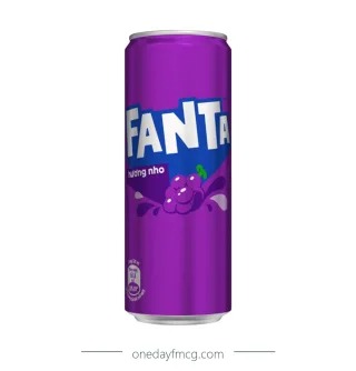 Fanta grape flavored soft drink
