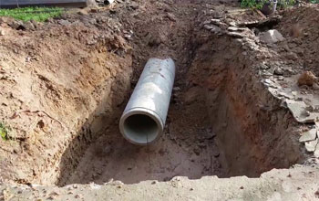Drainage pipe trenching