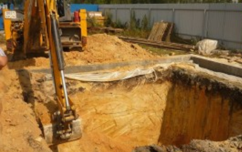 Building foundation excavation