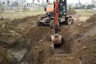 Building foundation excavation