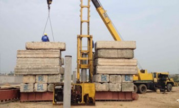 Concrete pile driving