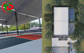 Pickleball court construction