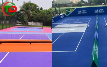 Pickleball court construction