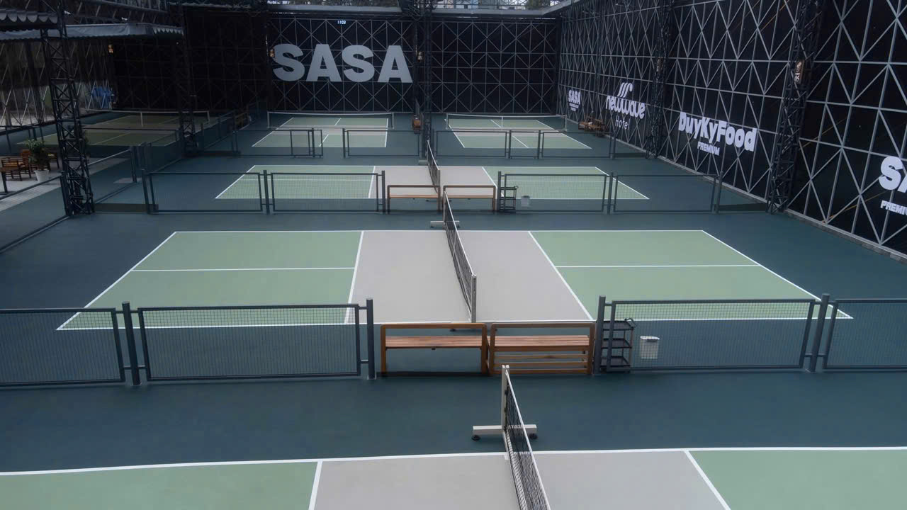 Pickleball court construction