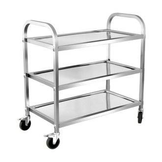 3-tier stainless steel trolley