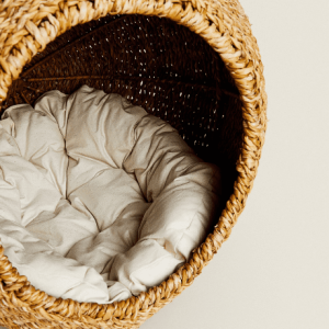 Cat bed seagrass basket