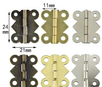 Wooden box hinges