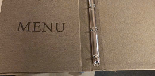 PU leather menu covers