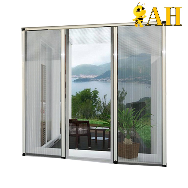 2-Panel Trackless Chain Pleated Insect Screen Door