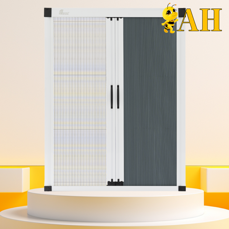 Chain rail door combined with honeycomb curtain