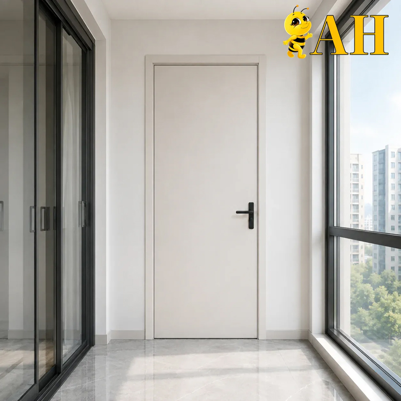 Beige aluminum door