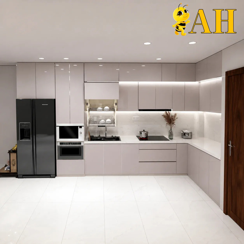 L shaped kitchen cabinet