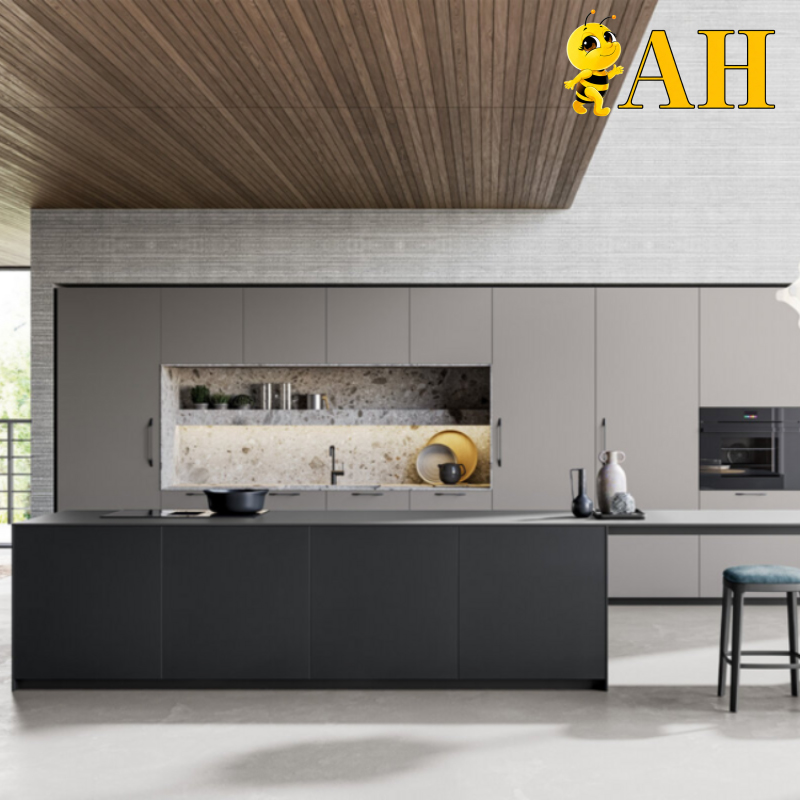 SPC matte surface kitchen cabinet