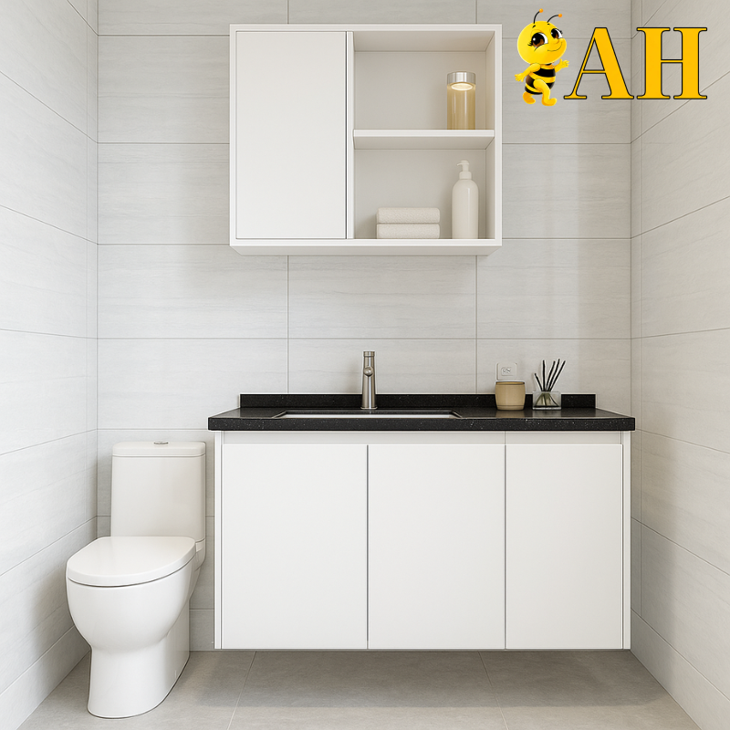 Stone top vanity cabinet