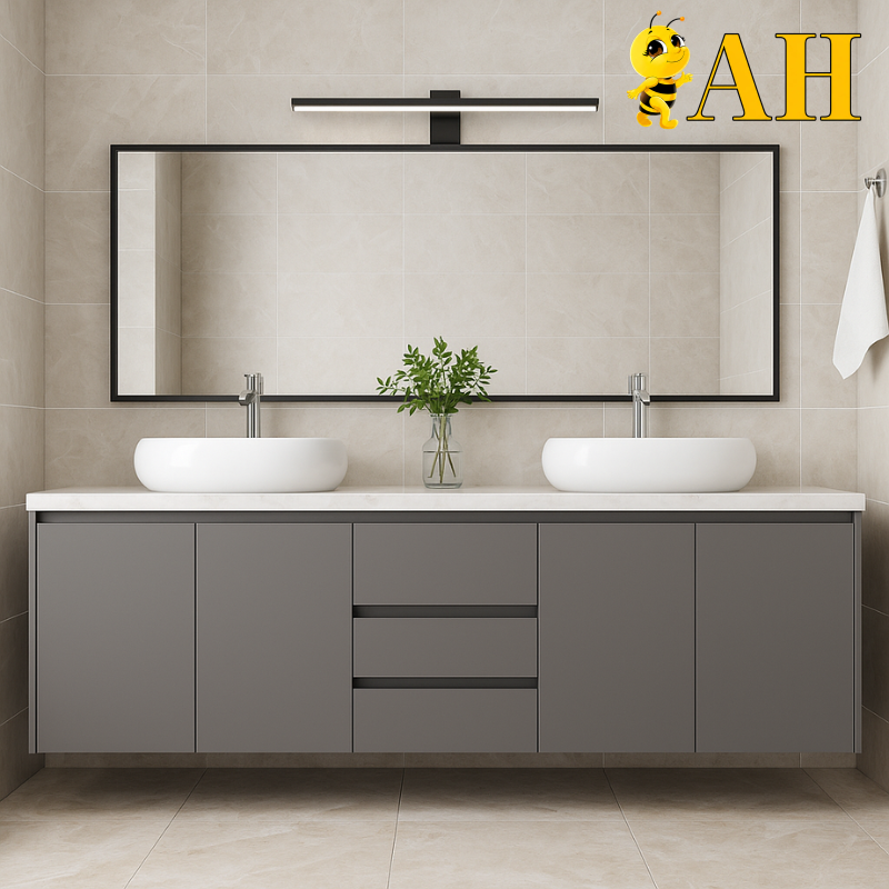 Double sink vanity cabinet