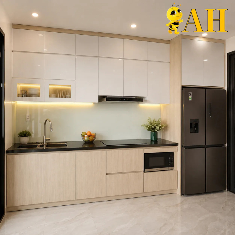 Two tone kitchen cabinet