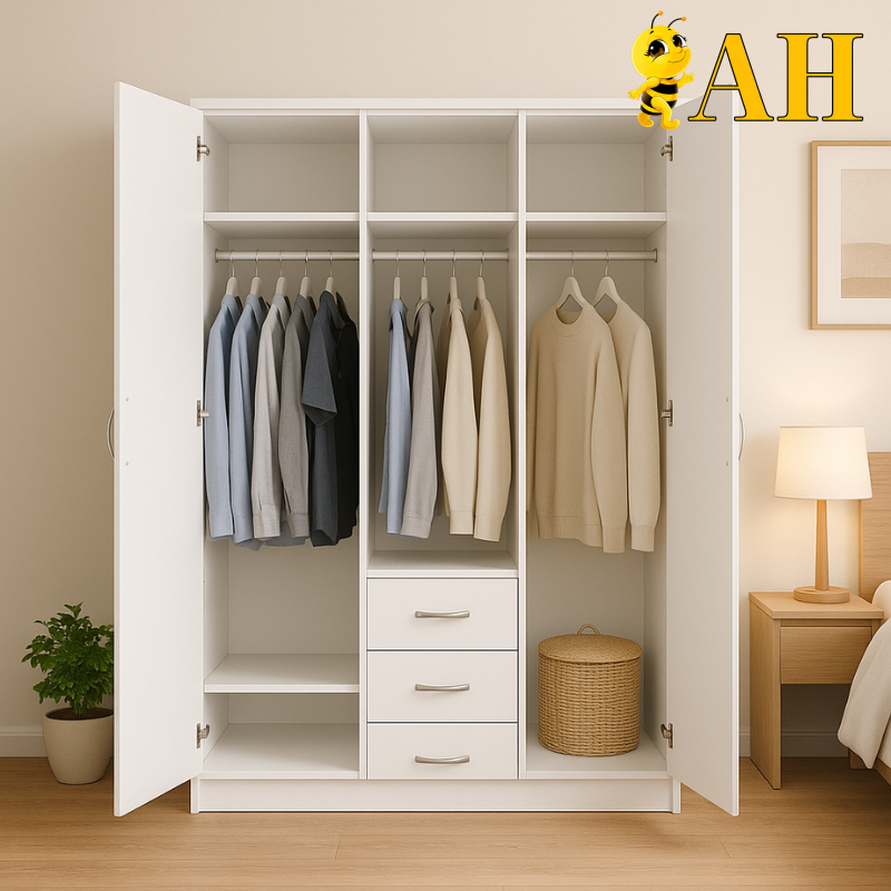 3 door wardrobe