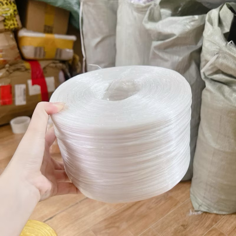 White hand tying tape