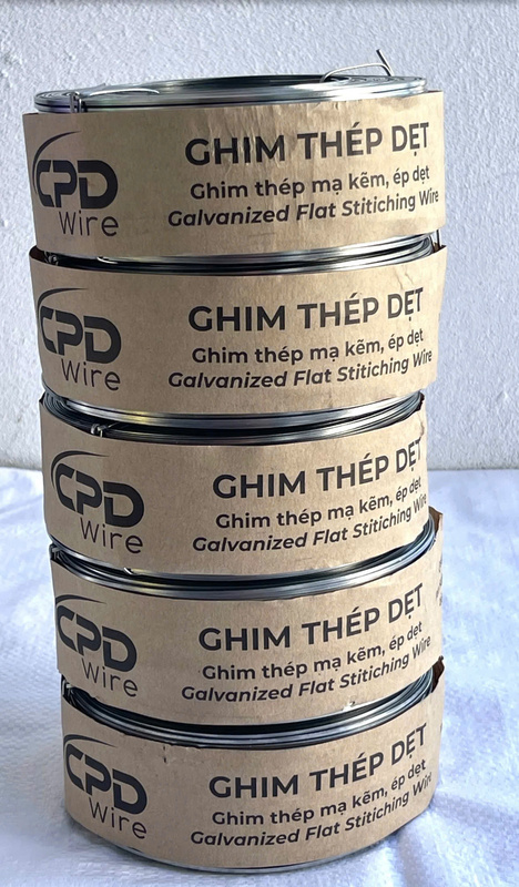 Galvanized flat stitching wire (0.7-1.6 mm)