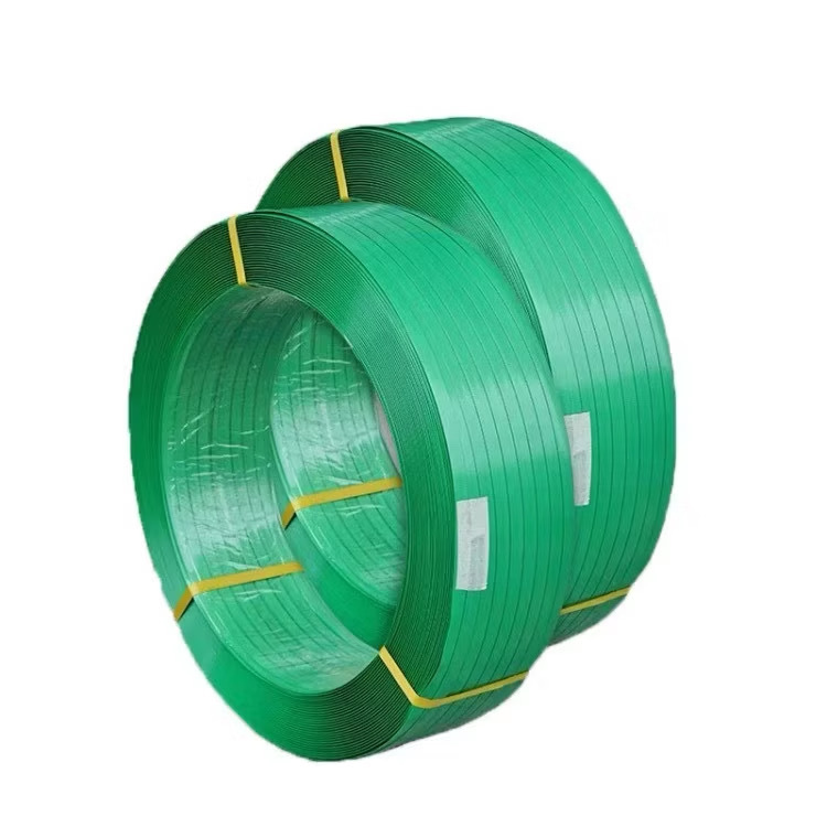 Green plastic strapping