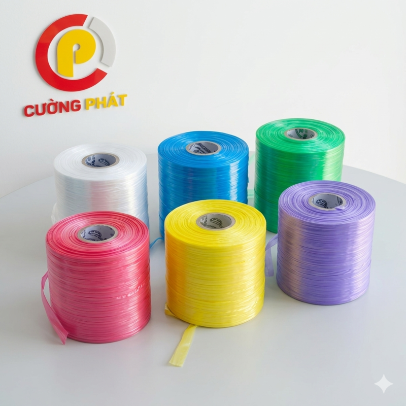 Colored plastic tying tape