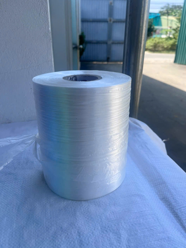 White plastic tying tape