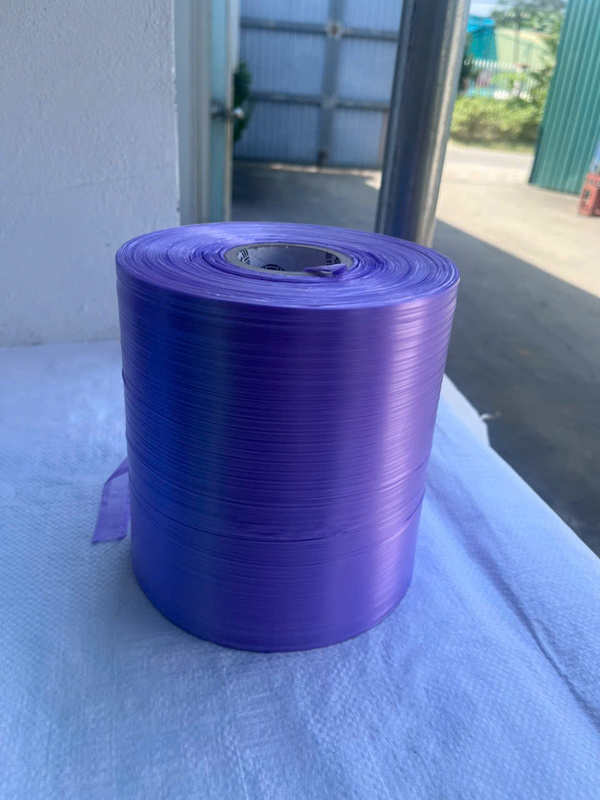 Purple plastic tying tape