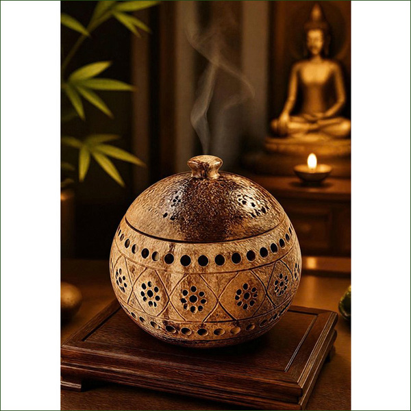 Coconut shell incense holders