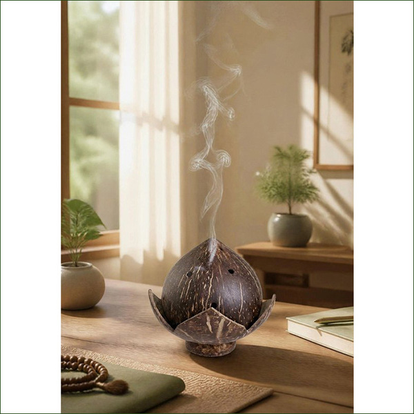 Coconut shell incense holders