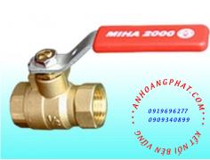 Brass lever-operated ball valve