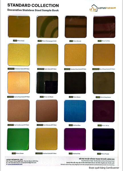 Colored stainless steel